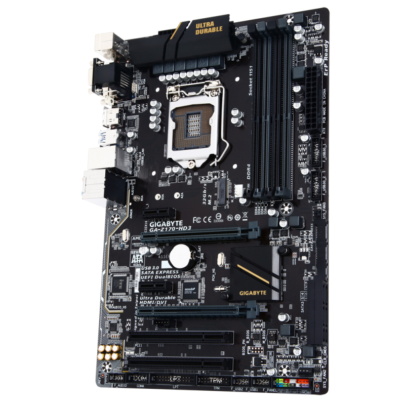 GIGABYTE GA-Z170-HD3 + E-2146G + DDR3 16GB